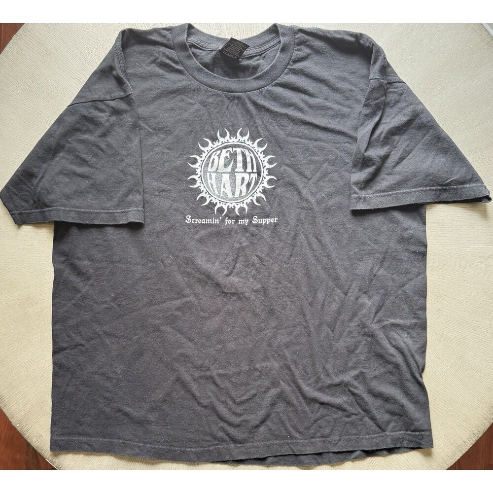 Vintage Beth Hart Shirt XXL Screamin For My Supper 1999 Tour Giant Tag Black 2XL